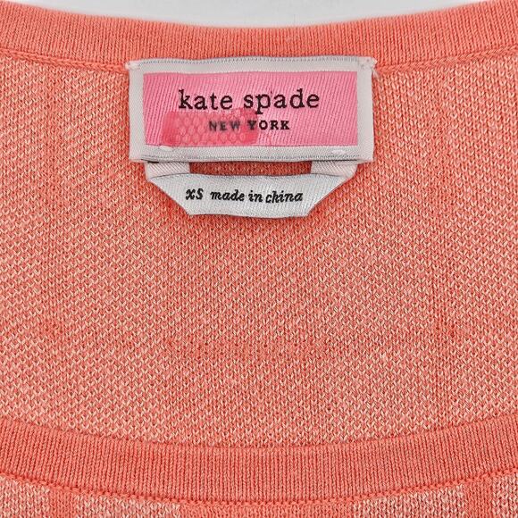KATE SPADE NEW YORK Plaid Sleeveless‎ Sweater In Lychee XS - Picture 4 of 9